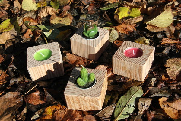 Teelichthalter Quadrat - Douglasie