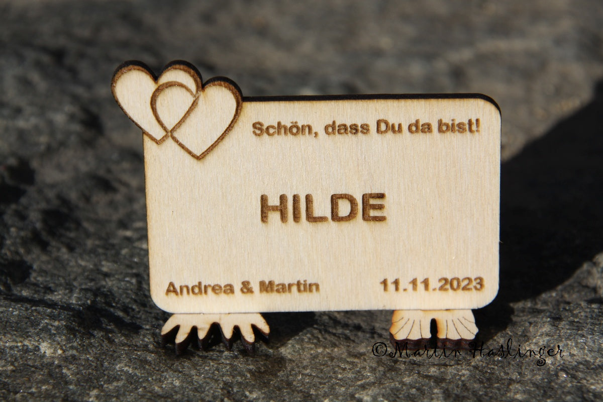 Hochzeitsnamensschild