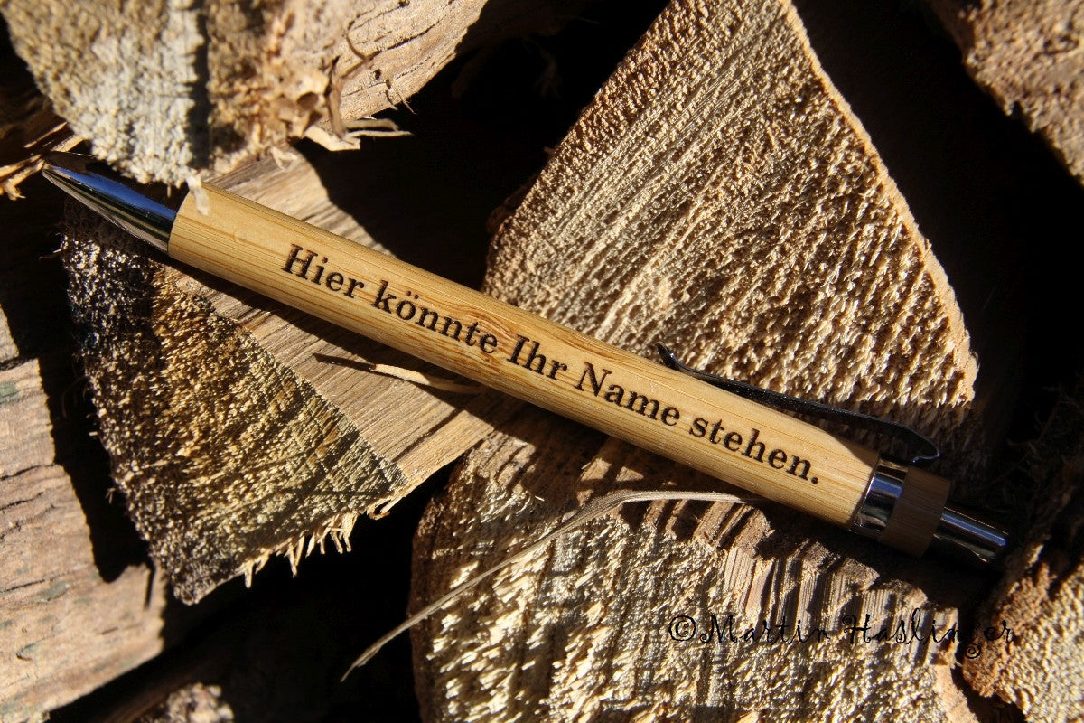 Kugelschreiber Zylinder - Bambus