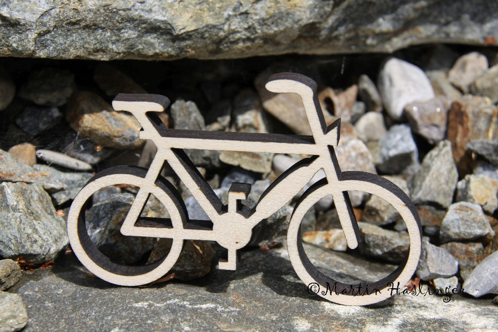 Fahrrad - Buche lasergeschnitten